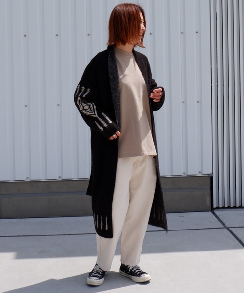 PENDLETON（ペンドルトン）の「PENDLETON/ ペンドルトン　SHAWL COLLAR CARDIGAN　ショールカラーカーディガン 1575-6104（カーディガン/ボレロ・レディース・ホワイト/ブラック・FREE）」の6枚目の写真