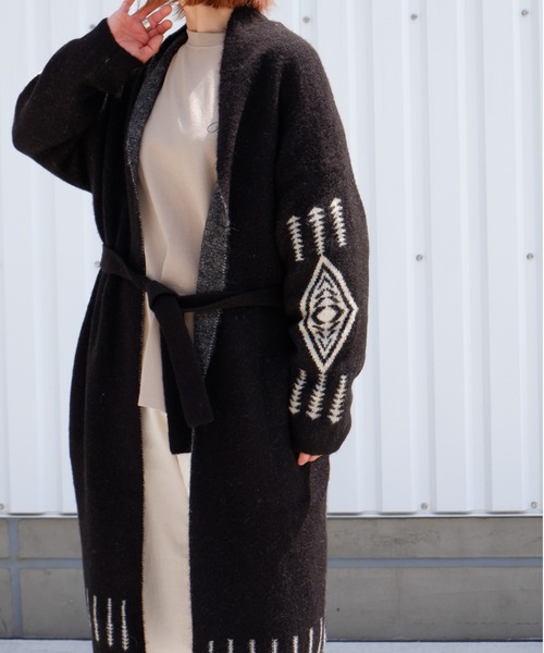 PENDLETON（ペンドルトン）の「PENDLETON/ ペンドルトン　SHAWL COLLAR CARDIGAN　ショールカラーカーディガン 1575-6104（カーディガン/ボレロ・レディース・ホワイト/ブラック・FREE）」の15枚目の写真