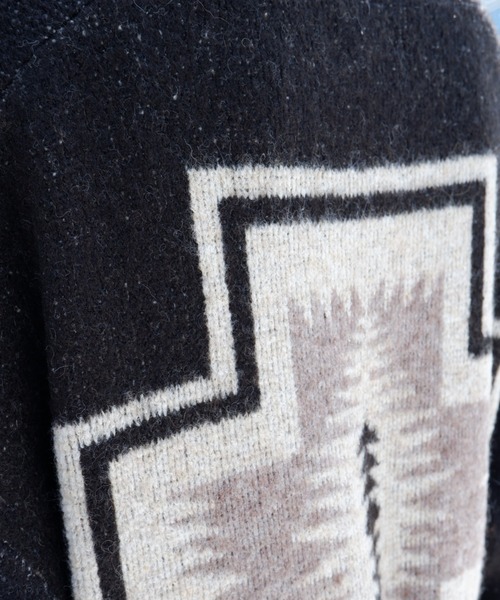 PENDLETON（ペンドルトン）の「PENDLETON/ ペンドルトン　SHAWL COLLAR CARDIGAN　ショールカラーカーディガン 1575-6104（カーディガン/ボレロ・レディース・ホワイト/ブラック・FREE）」の7枚目の写真