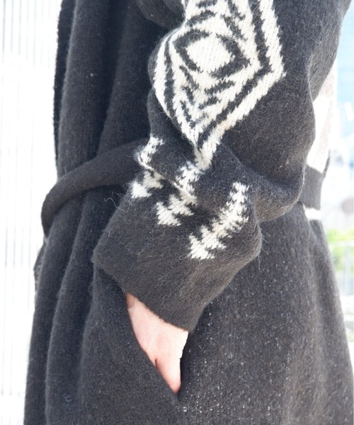 PENDLETON（ペンドルトン）の「PENDLETON/ ペンドルトン　SHAWL COLLAR CARDIGAN　ショールカラーカーディガン 1575-6104（カーディガン/ボレロ・レディース・ホワイト/ブラック・FREE）」の12枚目の写真