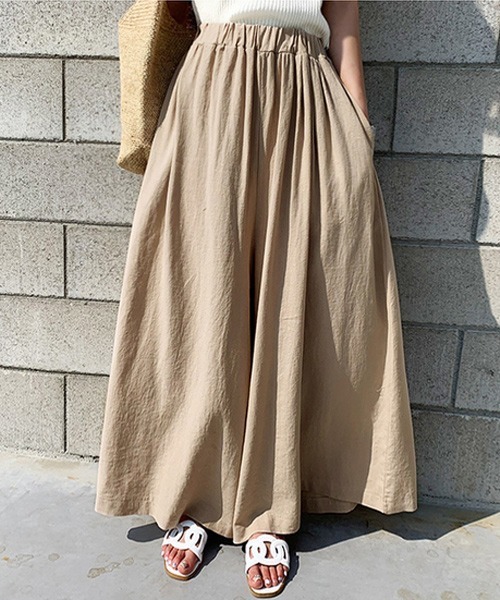 KOR（ケーオーアール）の「ガウチョパンツ ロングスカート風パンツ（その他パンツ・レディース・ブラック/イエロー/グリーン/アイボリー・FREE）」の15枚目の写真