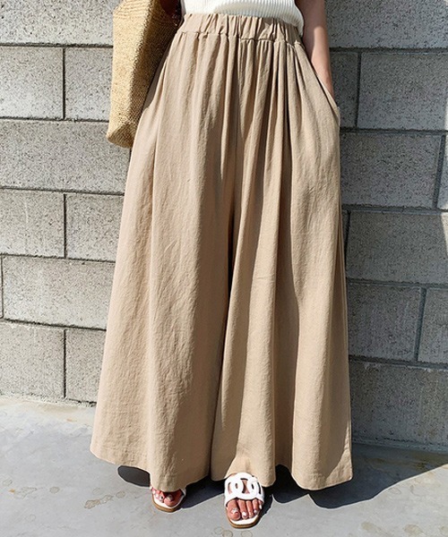 KOR（ケーオーアール）の「ガウチョパンツ ロングスカート風パンツ（その他パンツ・レディース・ブラック/イエロー/グリーン/アイボリー・FREE）」の18枚目の写真