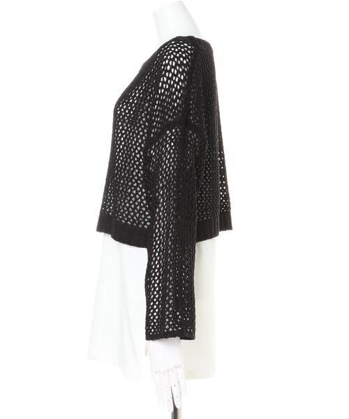 INGNI(イング)の「メッシュニットSET(ニット/セーター・レディース・ベージュ/ブラック/マスタード・M)」の6枚目の写真