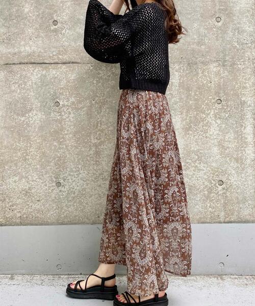 INGNI(イング)の「メッシュニットSET(ニット/セーター・レディース・ベージュ/ブラック/マスタード・M)」の8枚目の写真