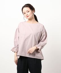 Samansa Mos2 | 七分袖スカラップ刺繍ブラウス(シャツ/ブラウス)