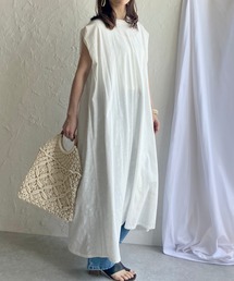 She's Closet（シーズクローゼット）の「クルーネック フレンチスリーブ ロング Tシャツワンピース（ワンピース）」