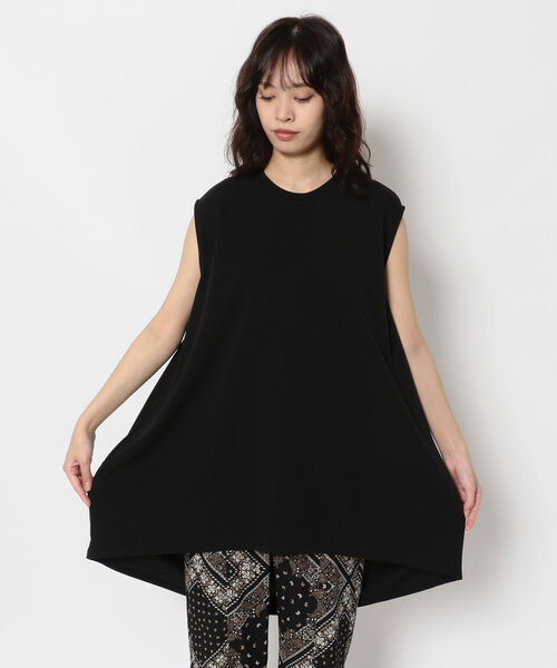 DROIT BELLO(ドロイトベロ)の「DROIT BELLO(ドロイトベロ)後ろ切り替えコクーンチュニック(Tシャツ/カットソー・レディース・ブラック/オフホワイト・FREE)」の9枚目の写真