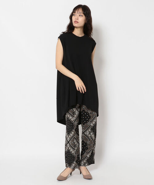 DROIT BELLO(ドロイトベロ)の「DROIT BELLO(ドロイトベロ)後ろ切り替えコクーンチュニック(Tシャツ/カットソー・レディース・ブラック/オフホワイト・FREE)」の10枚目の写真