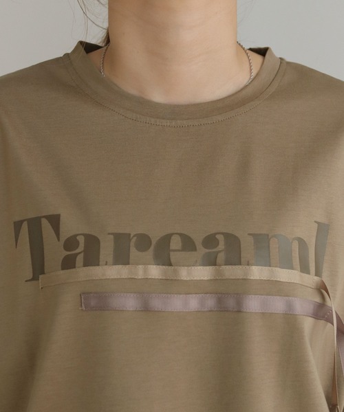 vingtrois（バントロア）の「【Vingtrois】ドライタッチコットン テープ付きロゴT（Tシャツ/カットソー・レディース・ホワイト/ブラック/モカ・M）」の9枚目の写真