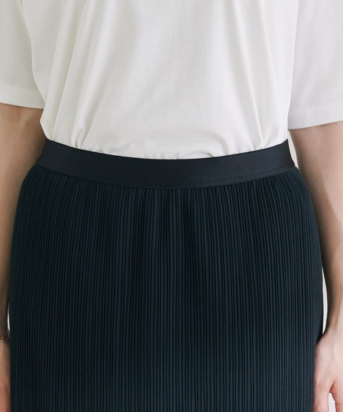 ROPE'（ロペ）の「【セットアップ対応】【洗える】プリーツカットソータイトスカート（スカート・レディース・ブラック/ダークブラウン・38）」の4枚目の写真