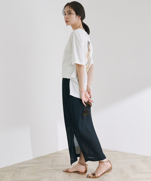 ROPE'（ロペ）の「【セットアップ対応】【洗える】プリーツカットソータイトスカート（スカート・レディース・ブラック/ダークブラウン・38）」の5枚目の写真