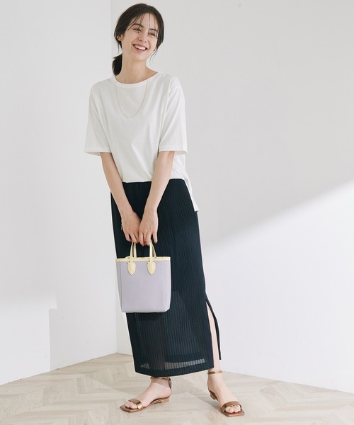 ROPE'（ロペ）の「【セットアップ対応】【洗える】プリーツカットソータイトスカート（スカート・レディース・ブラック/ダークブラウン・38）」の12枚目の写真