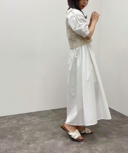 apres jour mignon(アプレジュールミニョン)の「かぎ針ビスチェワンピースセット【ZOZOTOWN限定アイテム】(ワンピース・レディース・アイボリー/ブラック/グリーン・X-LARGE/フリー)」の11枚目の写真