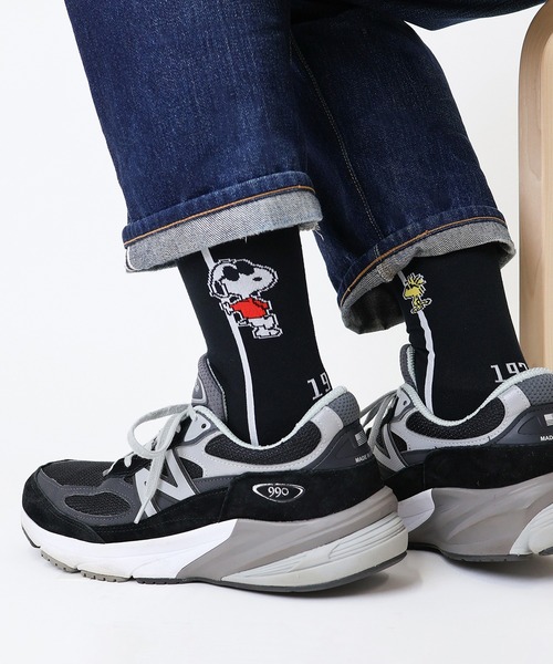 CHICSTOCKS（シックストックス）の「SNOOPY×CHICSTOCKS［JOE COOL 1］（ソックス/靴下・レディース・ホワイト系/ホワイト系1/ホワイト系2/ブラック系/ブラック・SMALL/MEDIUM/LARGE）」の13枚目の写真