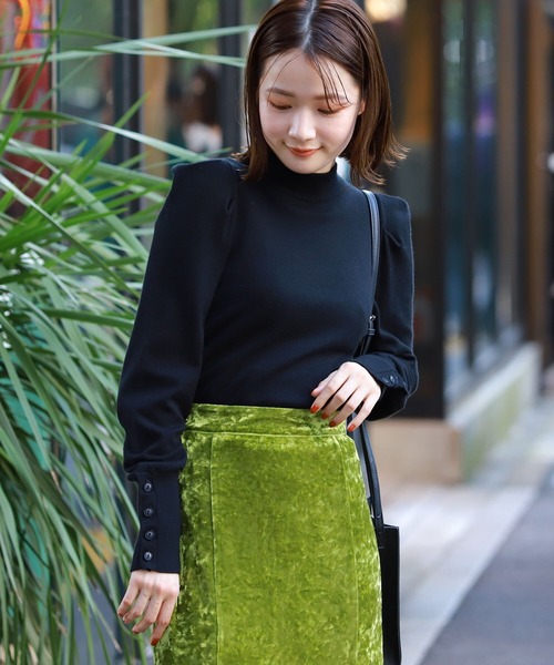 BeAMS DOT（ビームスドット）の「【WEB限定】BeAMS DOT / パフスリーブ ニットプルオーバー（ニット/セーター・レディース・ホワイト/ブラック/オレンジ・FREE）」の2枚目の写真