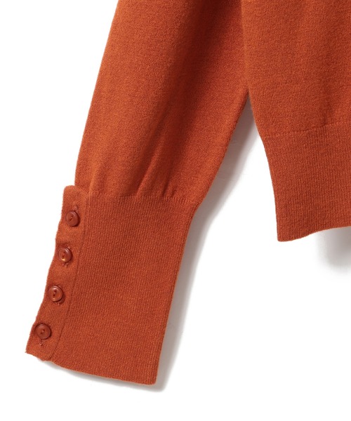 BeAMS DOT（ビームスドット）の「【WEB限定】BeAMS DOT / パフスリーブ ニットプルオーバー（ニット/セーター・レディース・ホワイト/ブラック/オレンジ・FREE）」の6枚目の写真