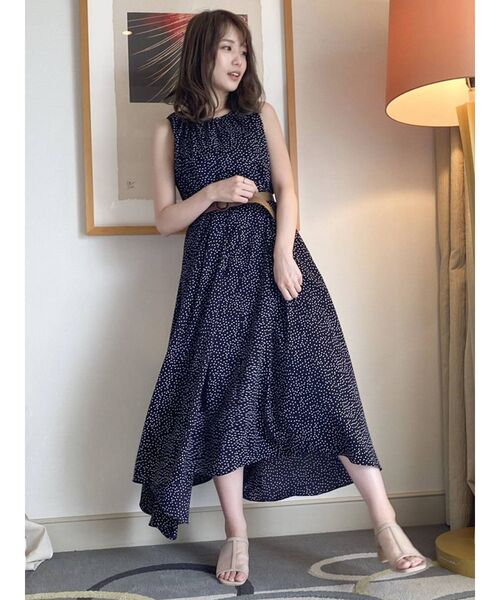 dazzlin（ダズリン）の「ランダムドットボリュームワンピース（ワンピース・レディース・ブラック/オフホワイト・FREE）」の10枚目の写真