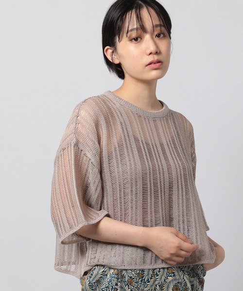 PAGEBOY（ページボーイ）の「スカシアミニットショートスリーブ（Tシャツ/カットソー・レディース・ブラック/グレイッシュベージュ/イエロー系その他・FREE）」の6枚目の写真