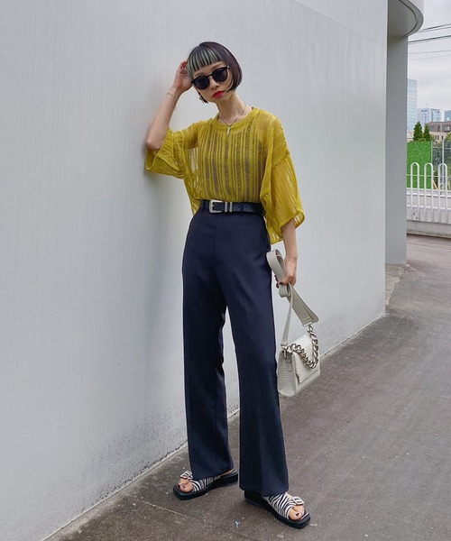 PAGEBOY（ページボーイ）の「スカシアミニットショートスリーブ（Tシャツ/カットソー・レディース・ブラック/グレイッシュベージュ/イエロー系その他・FREE）」の17枚目の写真