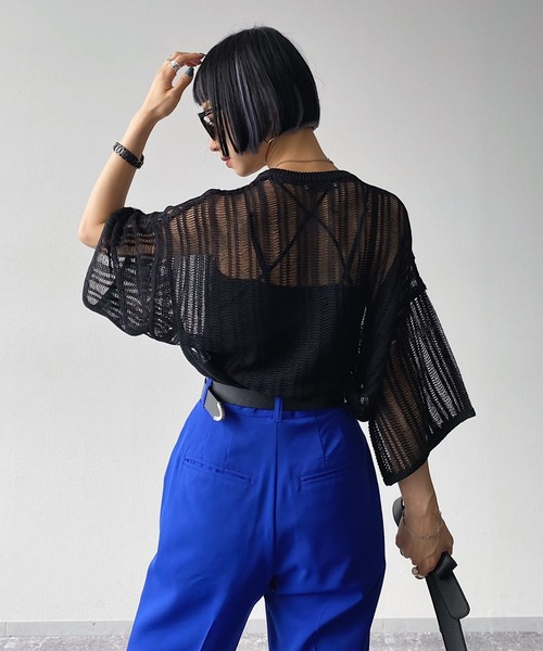 PAGEBOY（ページボーイ）の「スカシアミニットショートスリーブ（Tシャツ/カットソー・レディース・ブラック/グレイッシュベージュ/イエロー系その他・FREE）」の20枚目の写真