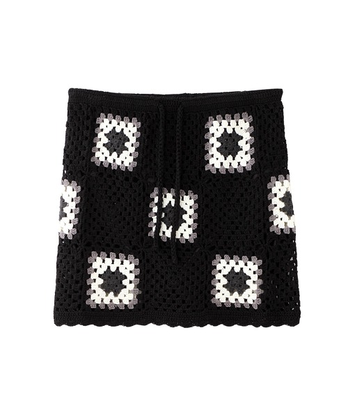 X-girl（エックスガール）の「CROCHET SKIRT（スカート・レディース・マルチ/ブラウン/ブラック・ONE SIZE）」の16枚目の写真