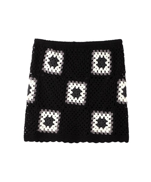 X-girl（エックスガール）の「CROCHET SKIRT（スカート・レディース・マルチ/ブラウン/ブラック・ONE SIZE）」の17枚目の写真