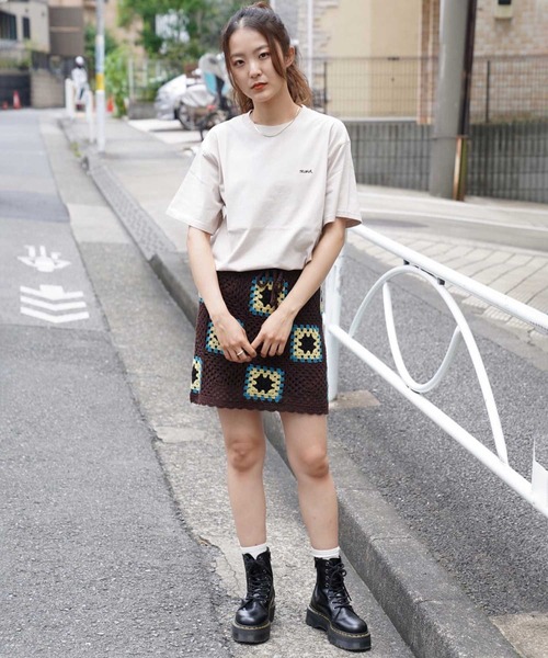 X-girl（エックスガール）の「CROCHET SKIRT（スカート・レディース・マルチ/ブラウン/ブラック・ONE SIZE）」の13枚目の写真