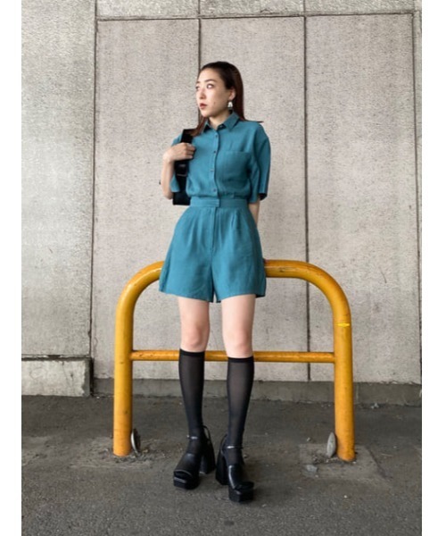 SLY（スライ）の「SHEER MESH HIGH SOCKS シアー メッシュ ハイソックス（ソックス/靴下・レディース・ブラック/イエロー系その他・FREE）」の15枚目の写真