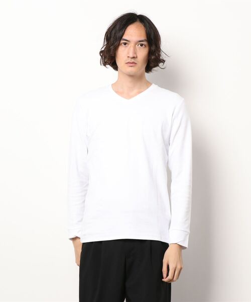 RATTLE TRAP（ラトルトラップ）の「Vネックスパンフライス（Tシャツ/カットソー・メンズ・ホワイト/ブラック/ホワイト×ブラック/杢グレー・LL/S/M/L）」の19枚目の写真