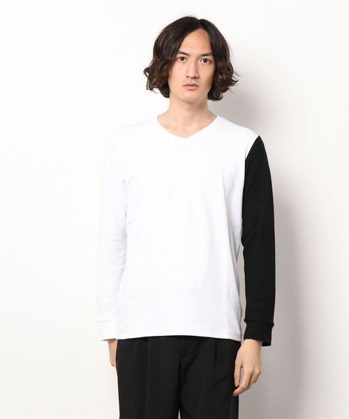 RATTLE TRAP（ラトルトラップ）の「Vネックスパンフライス（Tシャツ/カットソー・メンズ・ホワイト/ブラック/ホワイト×ブラック/杢グレー・LL/S/M/L）」の20枚目の写真