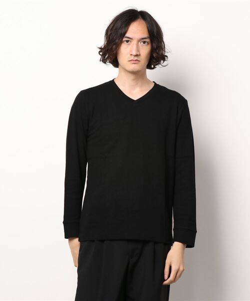 RATTLE TRAP（ラトルトラップ）の「Vネックスパンフライス（Tシャツ/カットソー・メンズ・ホワイト/ブラック/ホワイト×ブラック/杢グレー・LL/S/M/L）」の21枚目の写真