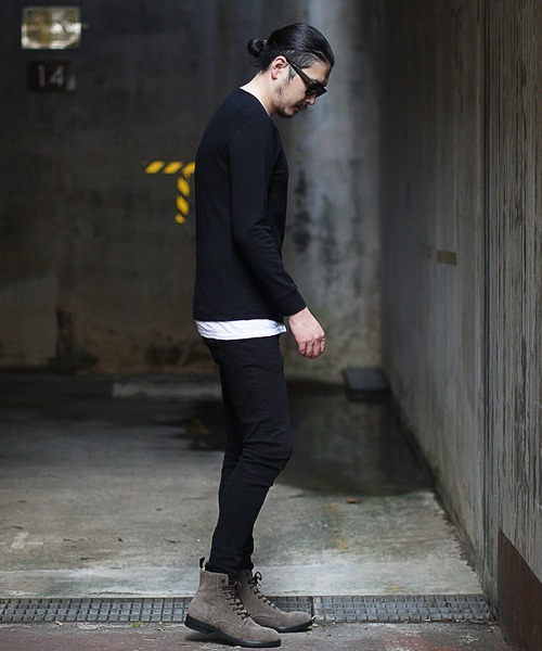 RATTLE TRAP（ラトルトラップ）の「Vネックスパンフライス（Tシャツ/カットソー・メンズ・ホワイト/ブラック/ホワイト×ブラック/杢グレー・LL/S/M/L）」の11枚目の写真