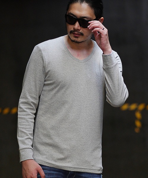 RATTLE TRAP（ラトルトラップ）の「Vネックスパンフライス（Tシャツ/カットソー・メンズ・ホワイト/ブラック/ホワイト×ブラック/杢グレー・LL/S/M/L）」の18枚目の写真