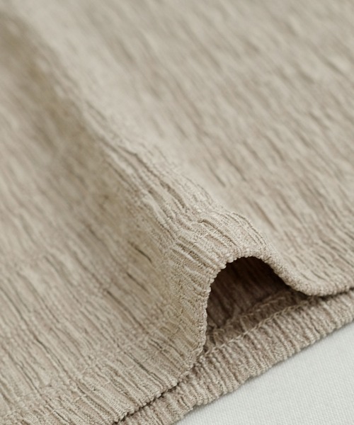 ＡＮＤＪ（アンドジェイ）の「パワーショルダーワッシャー加工ラウンドネックトップス（Tシャツ/カットソー・レディース・オフホワイト/ブラック/ピンク/グレイッシュベージュ・M）」の11枚目の写真