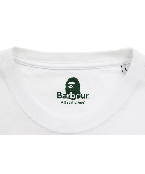 Barbour(バブアー)の「BARBOUR X BAPE TEE M(Tシャツ/カットソー・メンズ・ブラック/グリーン/ホワイト・LARGE/XX-LARGE/MEDIUM/SMALL/X-LARGE)」の4枚目の写真