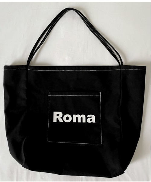 NANING9（ナンニング）の「NANING9 ロゴステッチトートバッグ（トートバッグ・レディース・ブラック/アイボリー・FREE）」の5枚目の写真