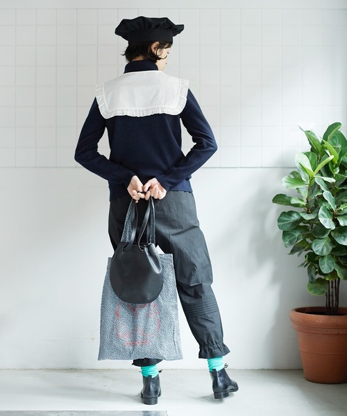 新品タグ付き bulle de savon 丸衿 ショート coat AMBIDEX Store 〇 evodown はな刺繍 ノーカラーコート(F コン): bulle