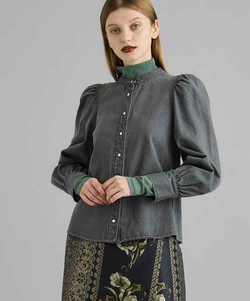 Ameri アメリ シャツ ブラウス Ameri アメリ のファッション Ameri アメリ のシャツ ブラウス Ameri アメリ Studious別注 デニムパフィーブラウス シャツ ブラウス セール超特価 の