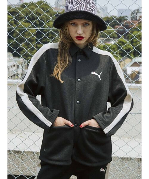 PUMA（プーマ）の「PUMA T7 ジャケット（テーラードジャケット・レディース・ブラック/レッド・MEDIUM）」の7枚目の写真