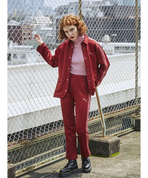 PUMA（プーマ）の「PUMA T7 ジャケット（テーラードジャケット・レディース・ブラック/レッド・MEDIUM）」の18枚目の写真