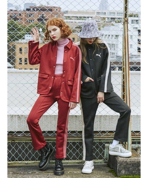 PUMA（プーマ）の「PUMA T7 ジャケット（テーラードジャケット・レディース・ブラック/レッド・MEDIUM）」の12枚目の写真