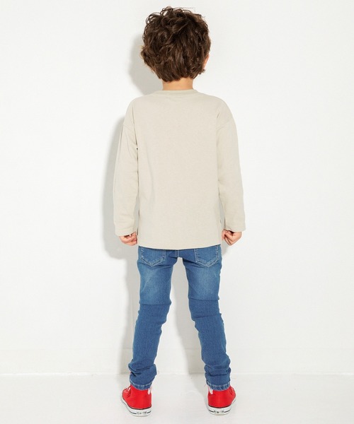BRANSHES(ブランシェス)の「【デニムポケット】長袖Tシャツ(Tシャツ/カットソー・キッズ・グレー/アイボリー/ブルー/ブラウン・100cm/120cm/110cm/130cm/90cm/150cm/140cm)」の14枚目の写真