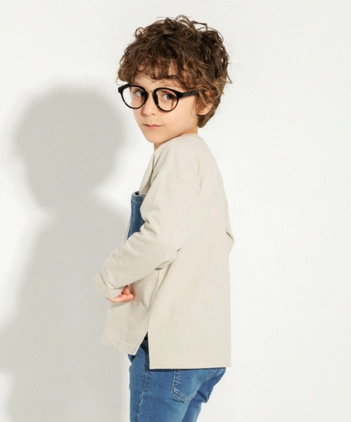 BRANSHES(ブランシェス)の「【デニムポケット】長袖Tシャツ(Tシャツ/カットソー・キッズ・グレー/アイボリー/ブルー/ブラウン・100cm/120cm/110cm/130cm/90cm/150cm/140cm)」の10枚目の写真