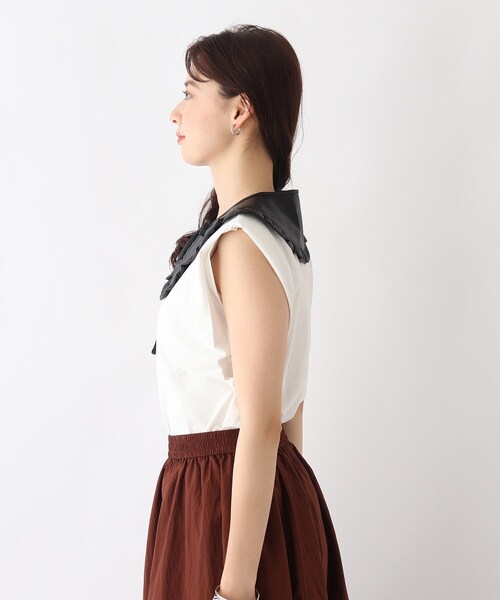 AG by aquagirl(エージーバイアクアガール)の「◆シンセティックレザーつけ襟(その他・レディース・ブラック・00)」の3枚目の写真
