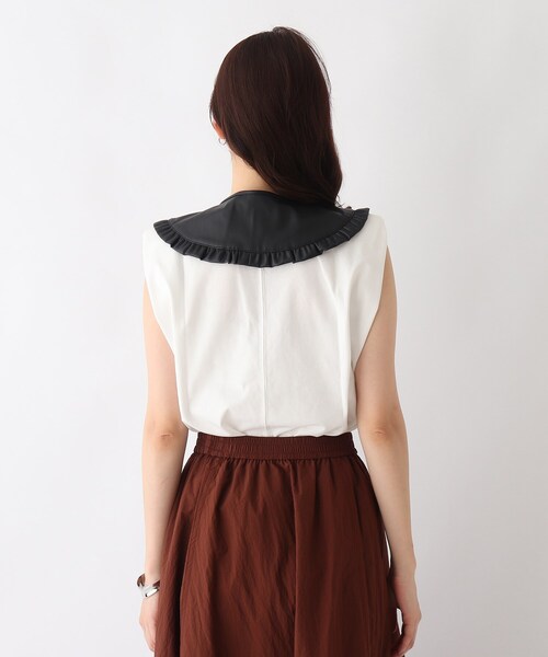 AG by aquagirl(エージーバイアクアガール)の「◆シンセティックレザーつけ襟(その他・レディース・ブラック・00)」の4枚目の写真
