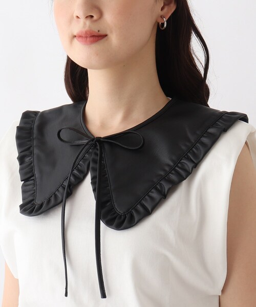 AG by aquagirl(エージーバイアクアガール)の「◆シンセティックレザーつけ襟(その他・レディース・ブラック・00)」の5枚目の写真