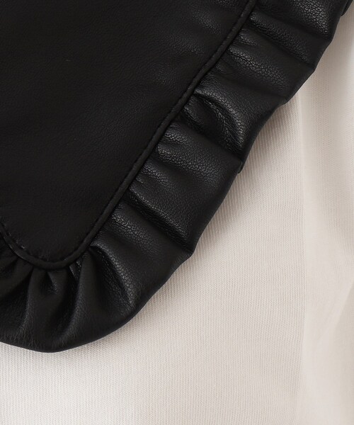 AG by aquagirl(エージーバイアクアガール)の「◆シンセティックレザーつけ襟(その他・レディース・ブラック・00)」の6枚目の写真