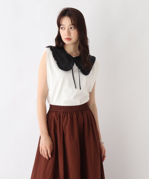 AG by aquagirl(エージーバイアクアガール)の「◆シンセティックレザーつけ襟(その他・レディース・ブラック・00)」の8枚目の写真