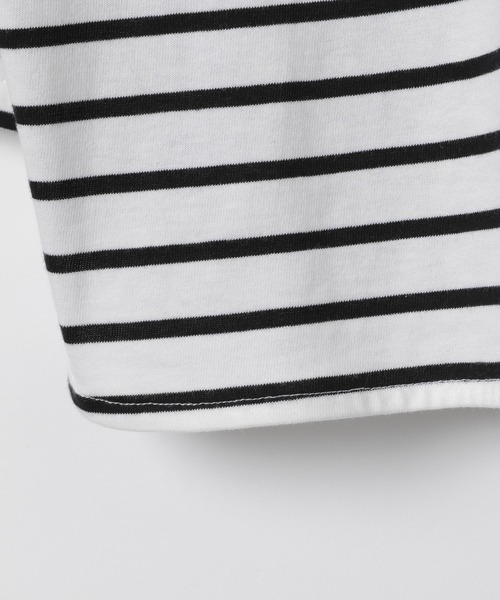 GLOBAL WORK（グローバルワーク）の「【キッズ】DRY／ボートネックボーダー7分袖/959342（Tシャツ/カットソー・キッズ・グリーン/ブラック/ブルー・140cm/160cm/130cm/120cm/150cm/110cm/100cm）」の17枚目の写真