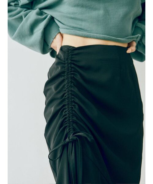 EVRIS（エヴリス）の「ドロストロングスカート（スカート・レディース・ブラック/カーキ・MEDIUM/SMALL）」の7枚目の写真